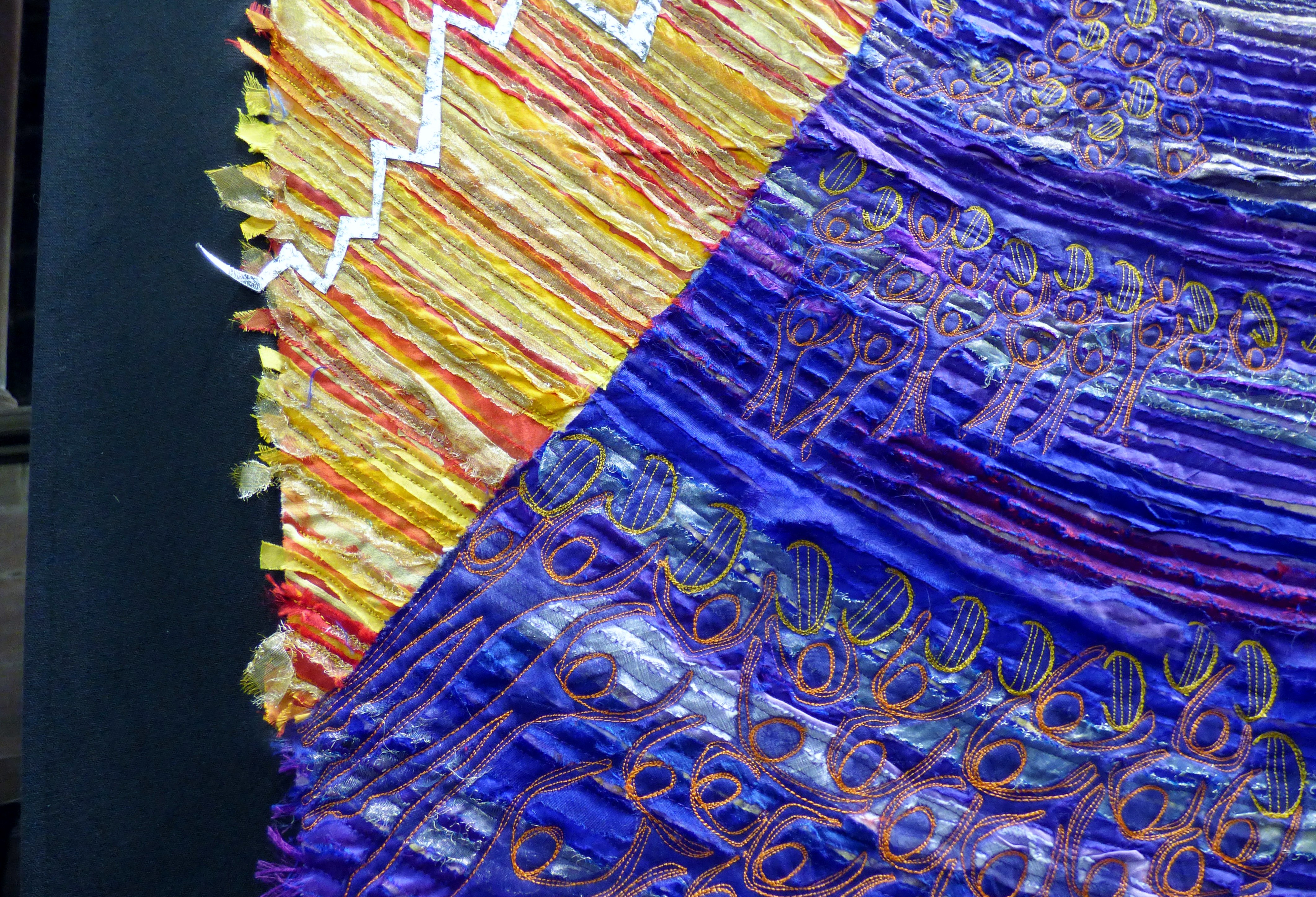 (detail) A NEW HEAVEN AND A NEW EARTH by Jacqui Parkinson, Threads Through Revelation exhibition 2017