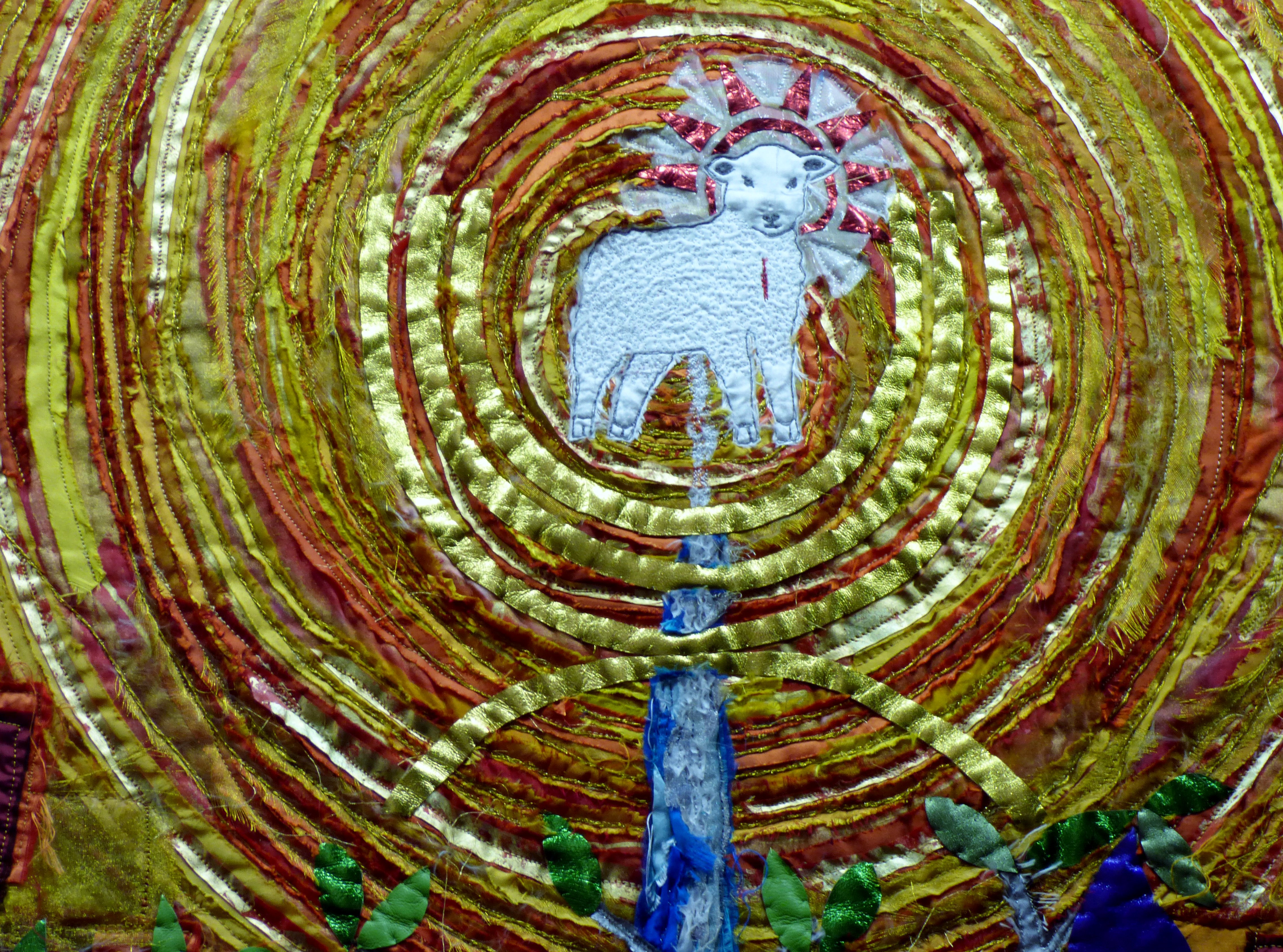 (detail) NEW CREATION by Jacqui Parkinson, Threads Through Revelation exhibition 2017