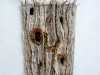 TREE BARK INFLUENCE by Margaret Levens, textured wall hanging, machine stitched with machine made cords