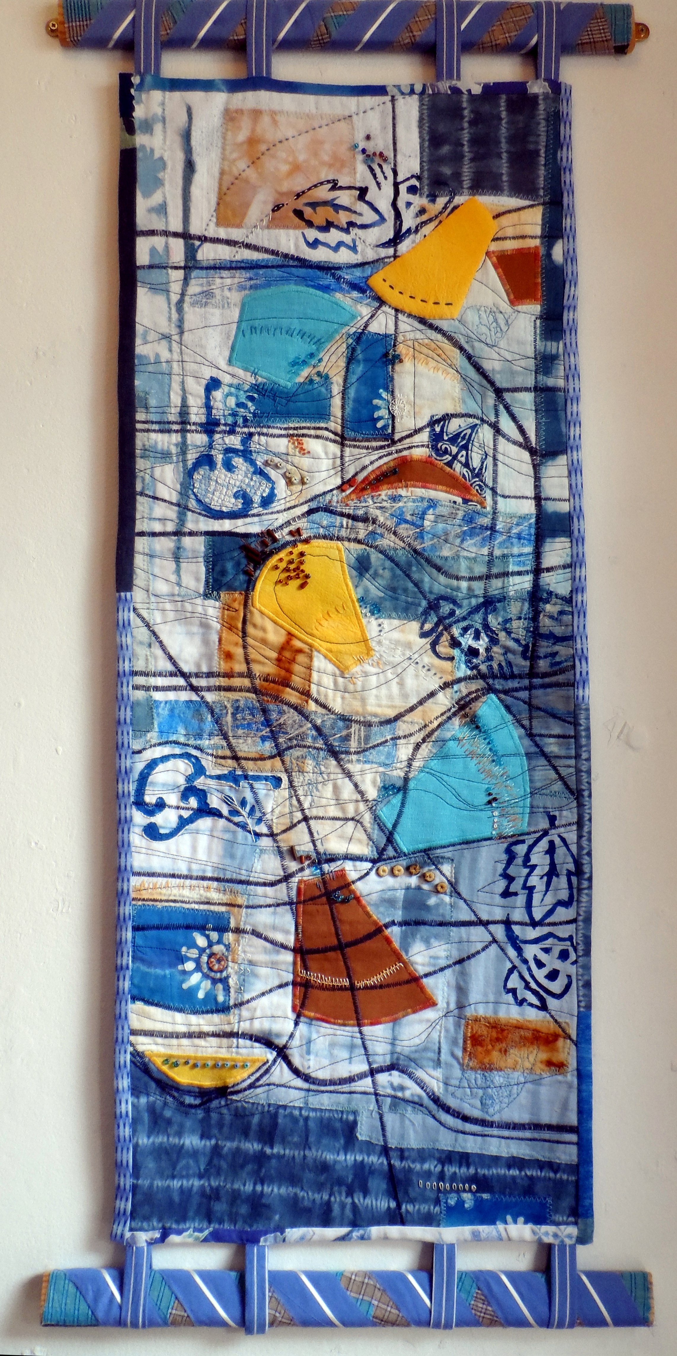 FRAGMENTS by Sue Boardman, Re-View Textile Group, Frodsham 2019