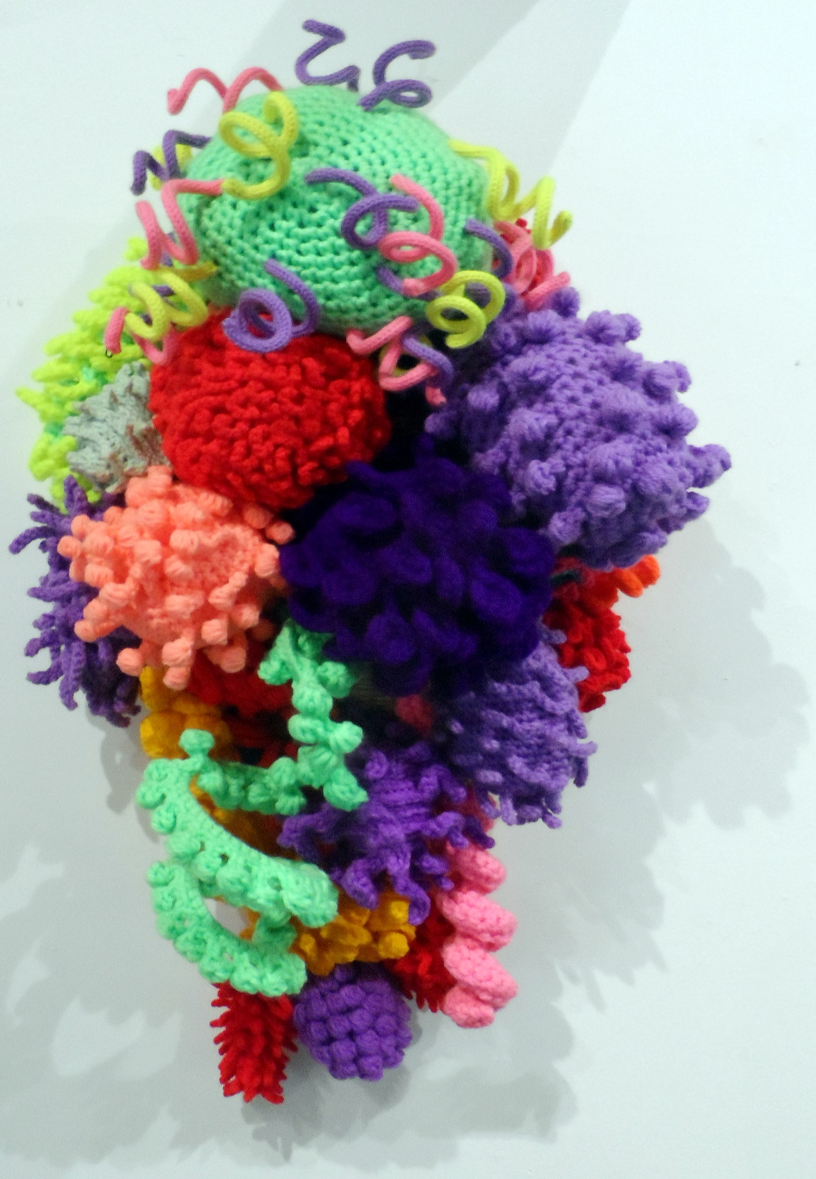 VIRAL by Ildiko Szabo, freeform crochet, Re-View Textile Group, Frodsham 2019