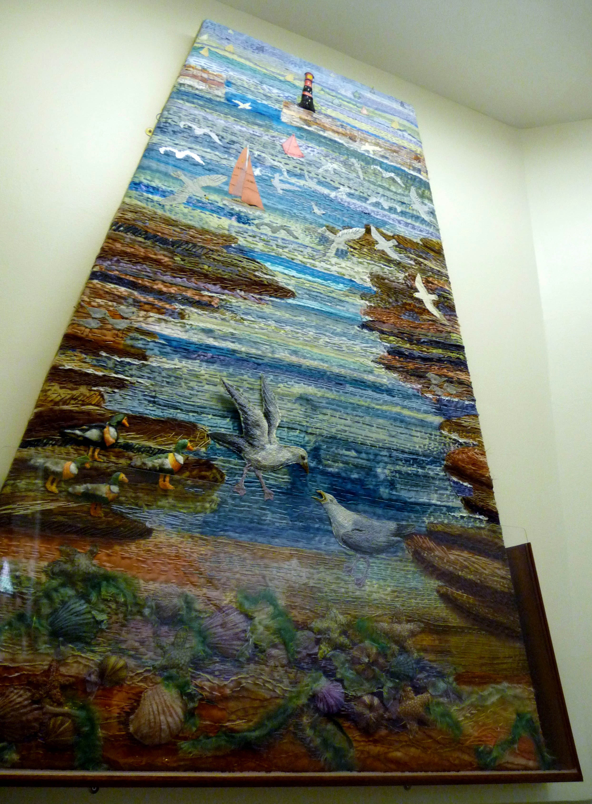 "The Estuary", the lower panel of the WATERFALL PROJECT in Liverpool Women's Hospital