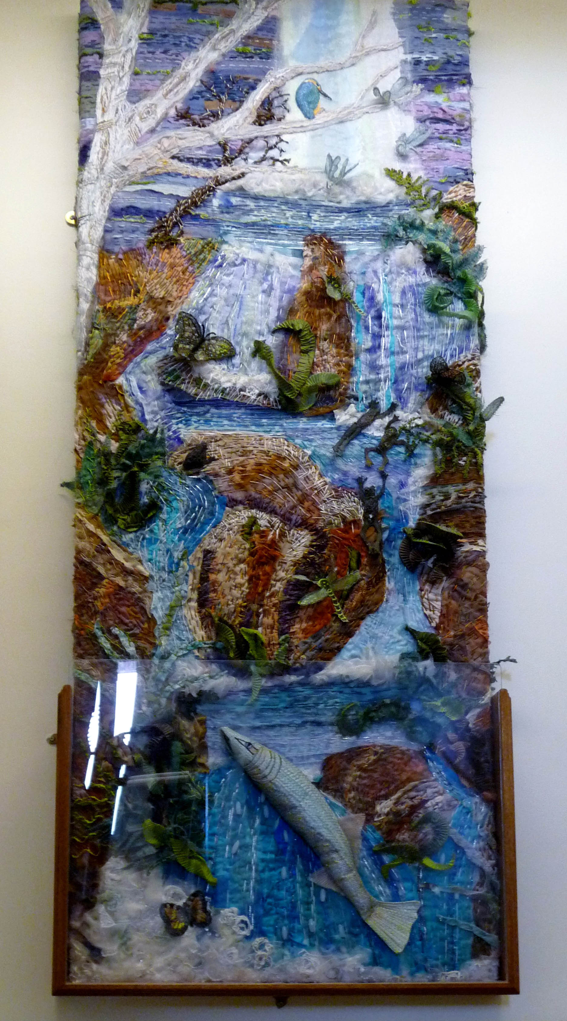 "Rocks and River", the centre panel of the WATERFALL PORJECT in Liverpool Women's Hospital