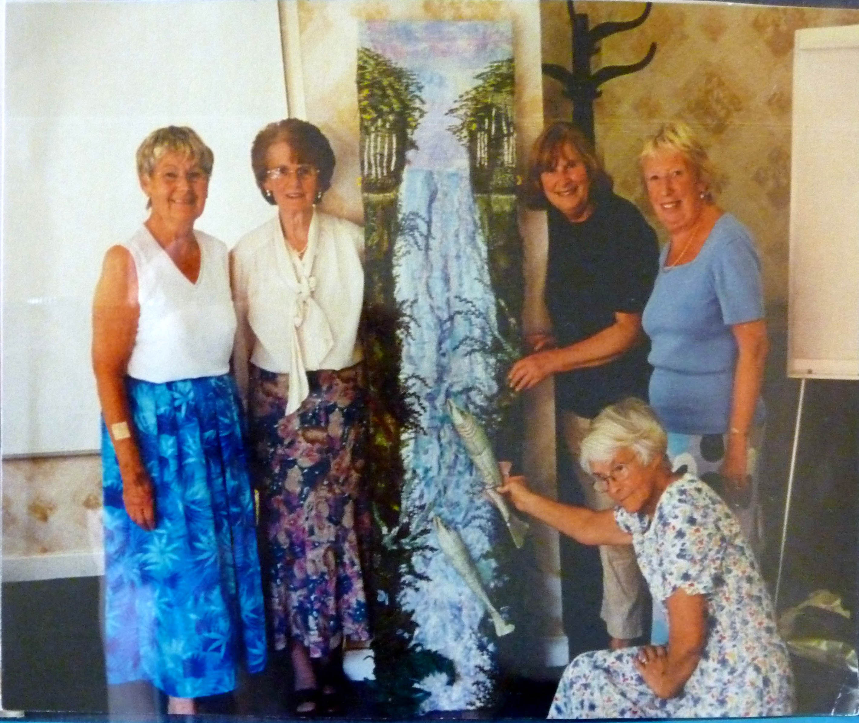 some members of Merseyside Embroiderers' Guild who worked on the WATERFALL PROJECT in Liverpool Women's Hospital