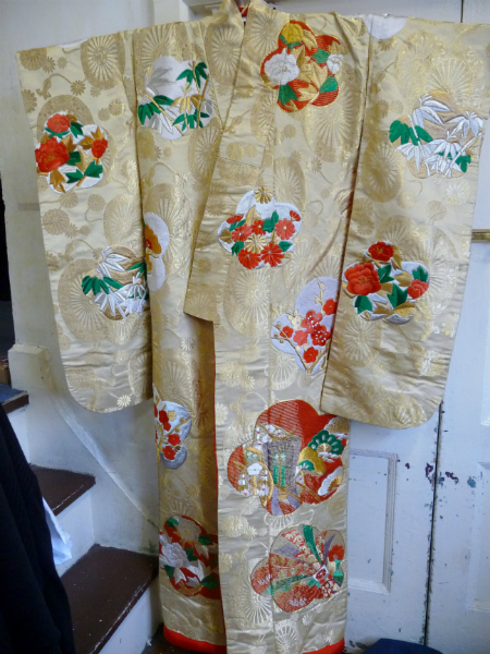 an antique wedding kimono