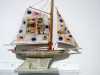 SAILING BOAT, mixed media textiles by Anne Kelly, Ruthin Craft Gallery, July 2021