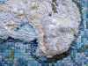 (detail) CONTINENT OF ANTARCTICA, hand stitching