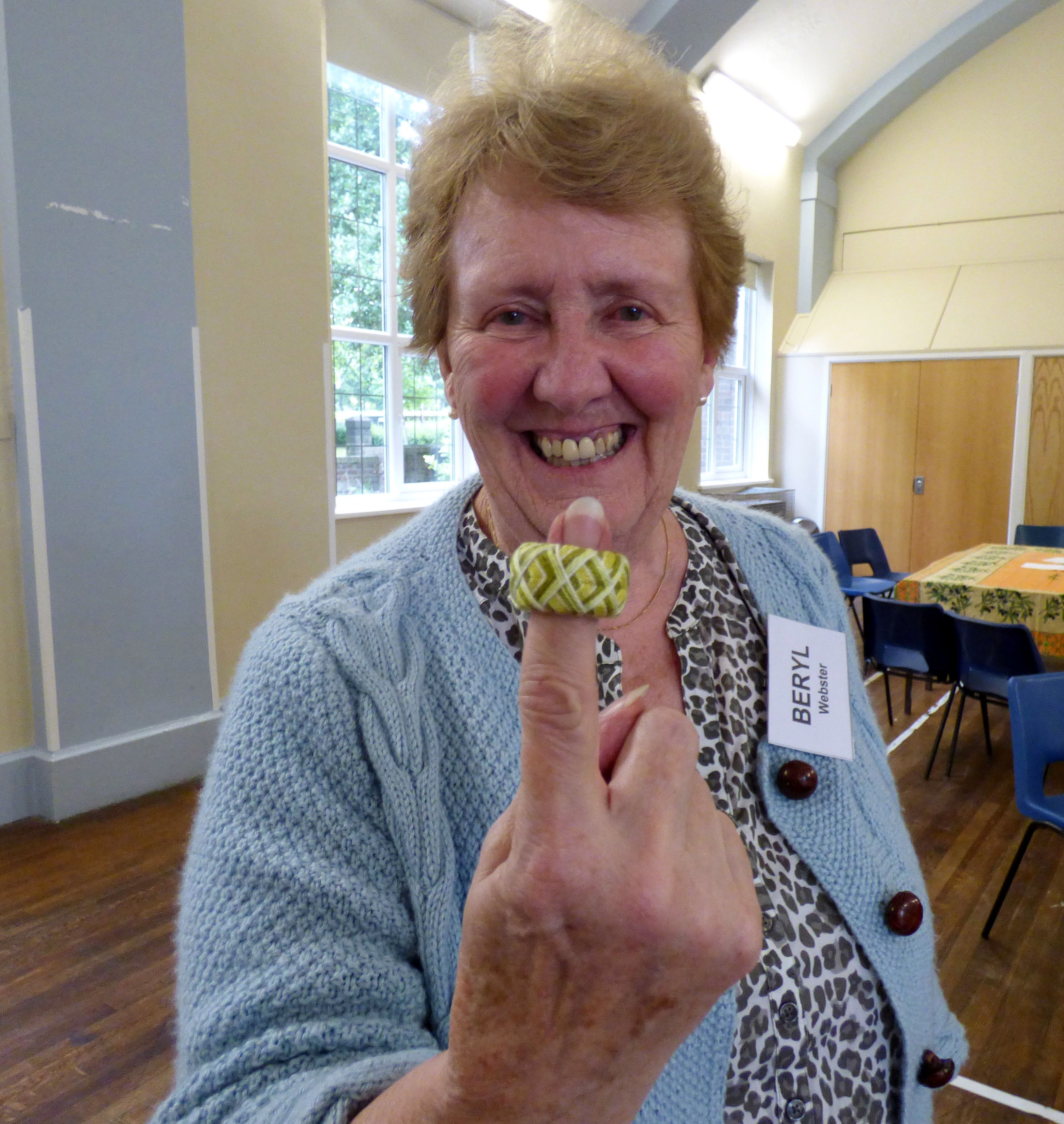 first completed thimble at Kathryn Thompson's "Japanese Thimbles" workshop