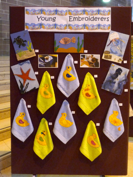 YE applique ducks made by Sophie, Orla, Grace, Tayla, Maisie, Siobhan and Milla - also applique pictures made by Milla, Tayla, Orla and Naomi
