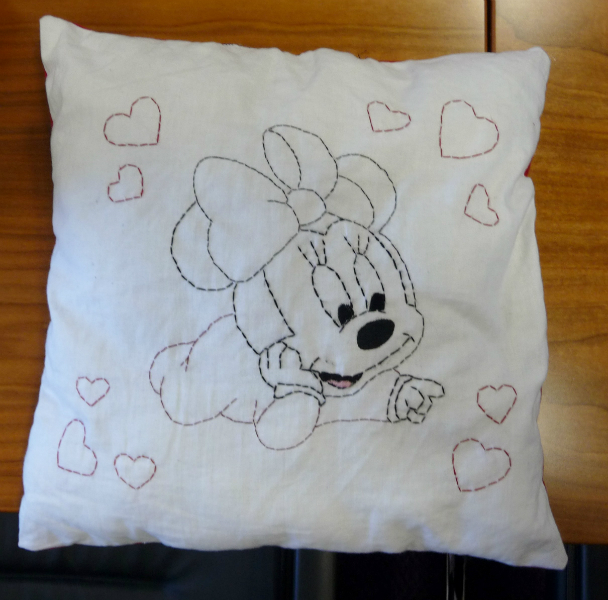 Tayla embroidered this cushion for a school project