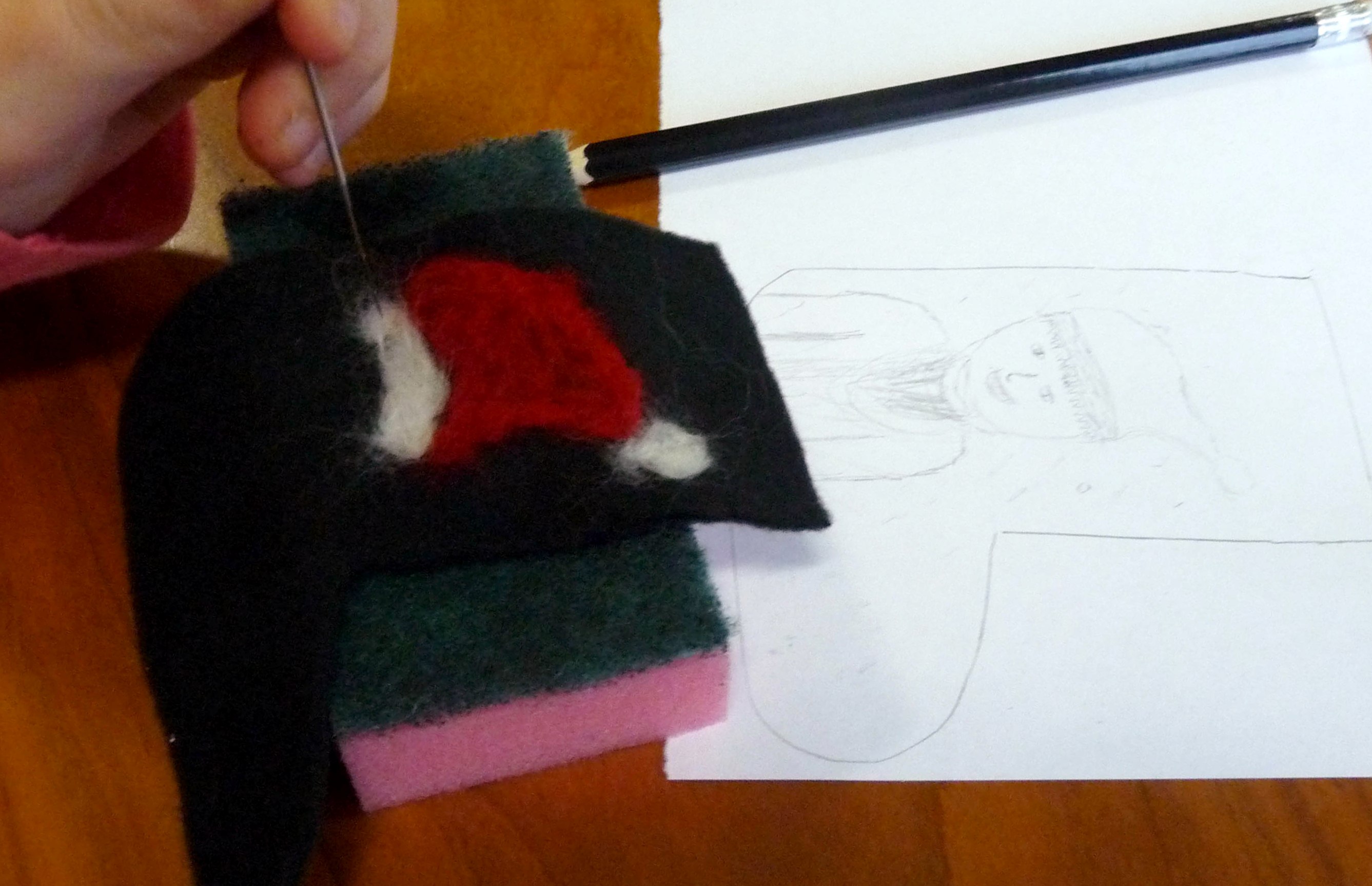 today our YE Group made needle-felted Christmas stockings