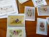 these are some old embroidered postcards that we showed the girls to inspire them