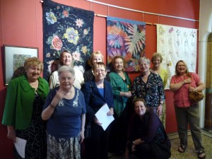 some MEG textile artists at 'Meet the Artists' day, Victoria Gallery, 2014