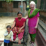 Paural with her son and Ruby Porter MBE in Sreepur, Bangladesh 2014