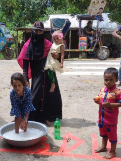 new mother arriving at the gates of Sreepur for safe refuge, June 2020